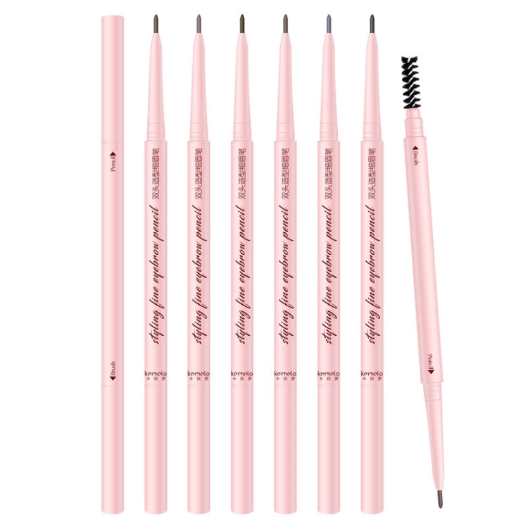 4 PCS Kemelo Double-Headed Automatic Rotating Eyebrow Pencil Waterproof Sweat-Proof Non-Fading Thin Core Eyebrow Pencil(03Modern Dark Brown) - Eyes by PMC Jewellery | Online Shopping South Africa | PMC Jewellery