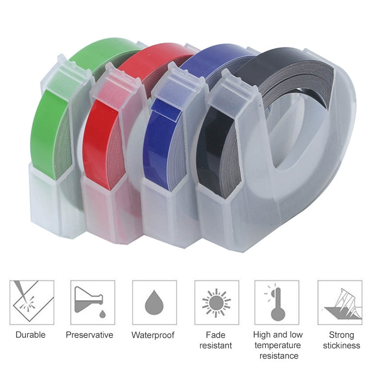 CIDY 9mm 3D Embossed Manual Label Tape, Suitable Label Machine DYMO1610 / Motex1540 Sticker Printer(Pink 3D-PK25) - free shipping - PMC TechLife - Order now!
