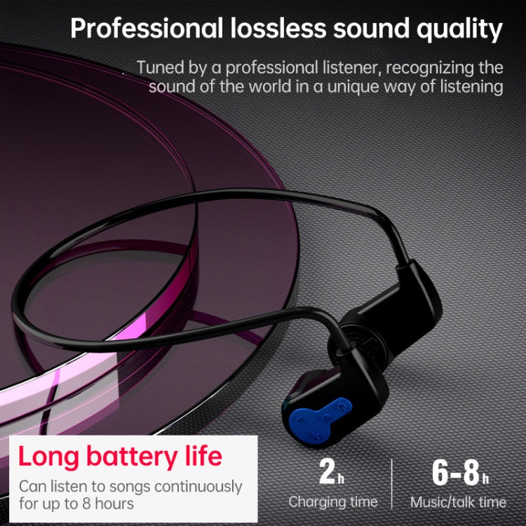 K3 Bone Conduction Bluetooth 5.0 Wireless Headphones Waterproof Headphones 16GB RAM(Black) - Bluetooth Earphone by PMC TechLife | Online Shopping South Africa | PMC TechLife
