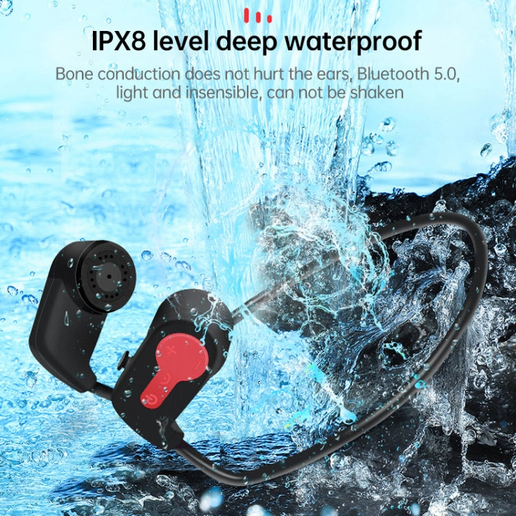 K3 Bone Conduction Bluetooth 5.0 Wireless Headphones Waterproof Headphones 16GB RAM(Red) - Bluetooth Earphone by PMC TechLife | Online Shopping South Africa | PMC TechLife