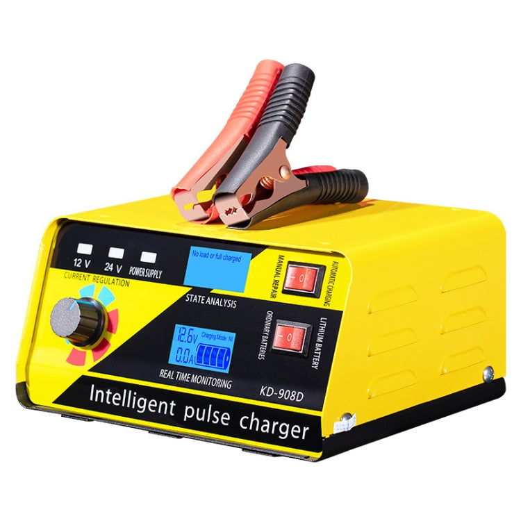 KD-908D Lead-Acid Battery Intelligent Repair Charger Car Battery Charger UK Plug - Battery Charger by PMC Jewellery | Online Shopping South Africa | PMC Jewellery