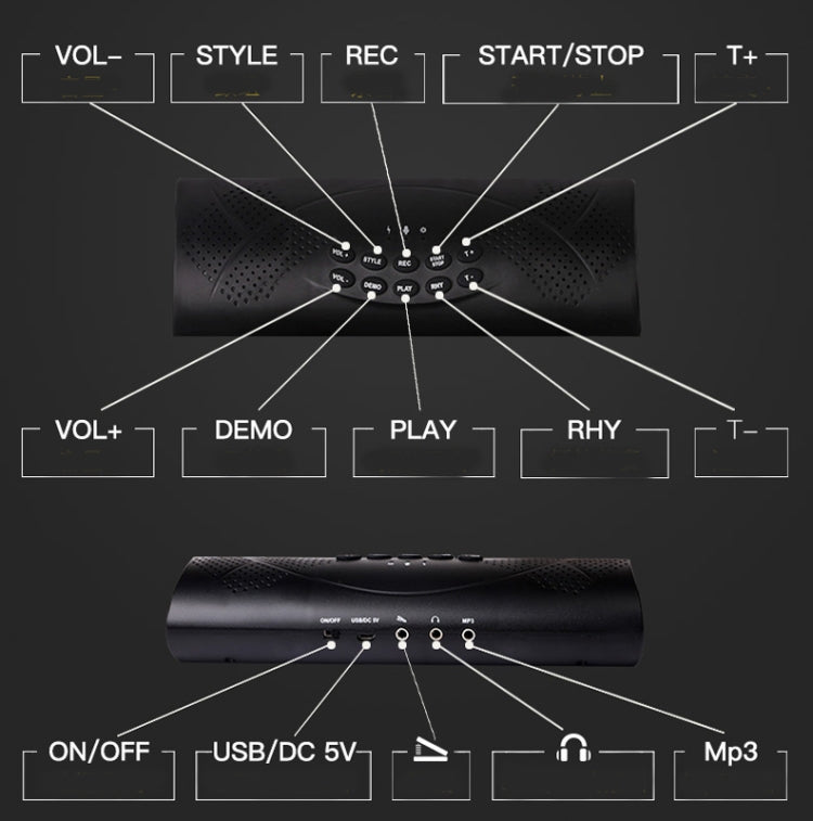 Hand-Rolled Drum Set Color Electronic Drum Lithium Battery Rechargeable Silicone Drum Set - Percussion Instruments by PMC TechLife | Online Shopping South Africa | PMC TechLife
