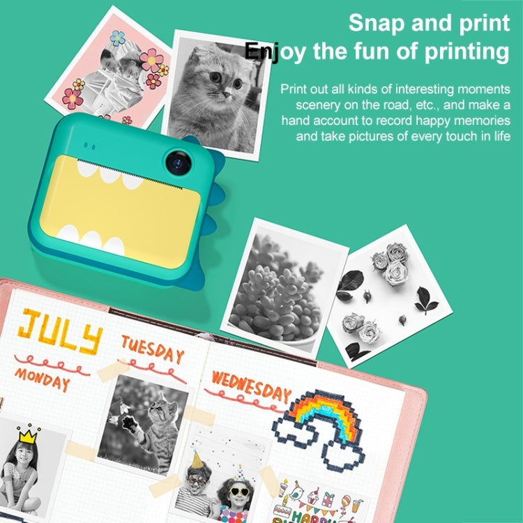 P1 No Card Children Instant Camera 1200W Front And Rear Dual-Lens Mini Print Photographic Digital Camera Toy(Pink Cat) - Children Cameras by PMC TechLife | Online Shopping South Africa | PMC TechLife