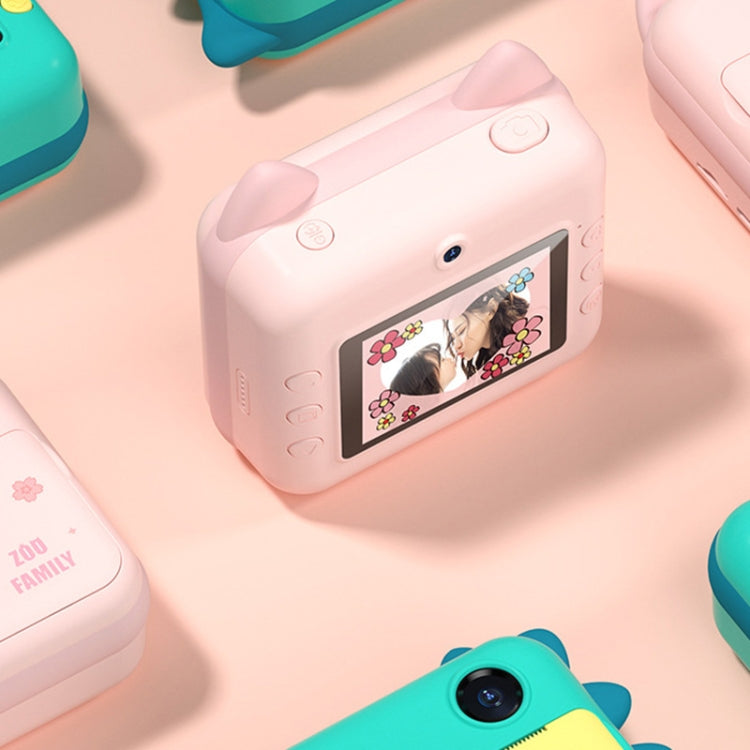P1 32GB Children Instant Camera 1200W Front And Rear Dual-Lens Mini Print Photographic Digital Camera Toy(Pink Cat) - Children Cameras by PMC TechLife | Online Shopping South Africa | PMC TechLife