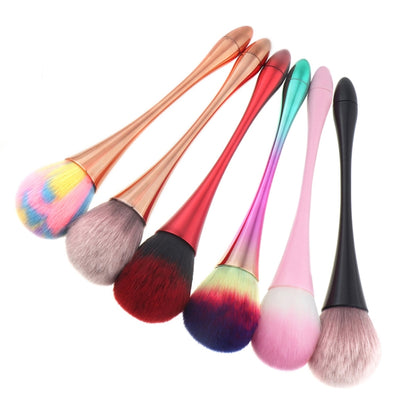 2 PCS Single Small Waist Makeup Brush Nail Powder Dust Blush Loose Powder Brush, Specification: Red Rod Red Hiar - Makeup Brushes by PMC Jewellery | Online Shopping South Africa | PMC Jewellery