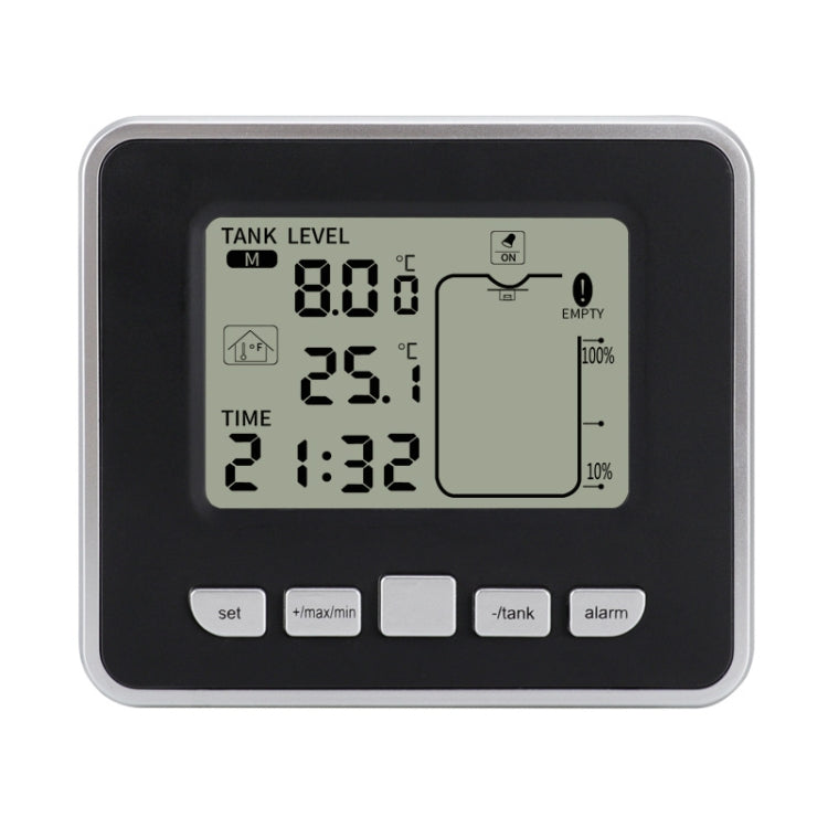 TS-FT002 Multifunctional Ultrasonic Electronic Water Tank Level Gauge With Indoor Temperature Thermometer Clock Display Water Level Gauge - free shipping - PMC TechLife - Order now!