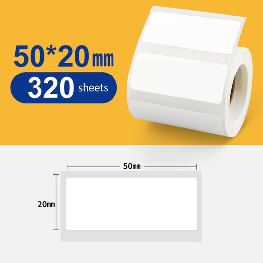Thermal Label Paper Self-Adhesive Paper Fixed Asset Food Clothing Tag Price Tag for NIIMBOT B11 / B3S, Size: 50x20mm 320 Sheets - Printer Accessories by PMC Jewellery | Online Shopping South Africa | PMC Jewellery