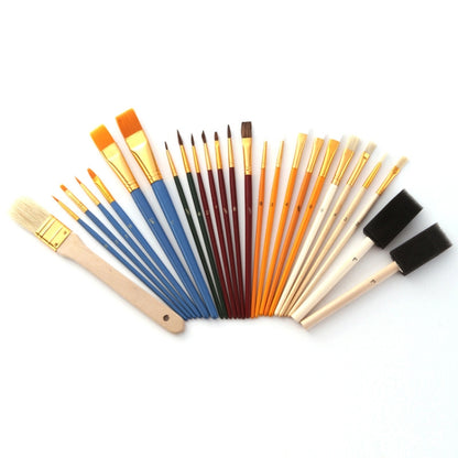 ZHU TING 25 PCS / Set Multifunctional Oil Paint Brush Gouache Watercolor Acrylic Paint Brush Student Painting Supplies - Art Supplies by ZHU TING | Online Shopping South Africa | PMC Jewellery