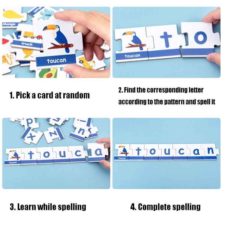 XBL-001 Word Spelling Letter Recognition English Enlightenment Children Early Education Puzzle Toys 90 PCS Cards - Early Education Toys by PMC Jewellery | Online Shopping South Africa | PMC Jewellery