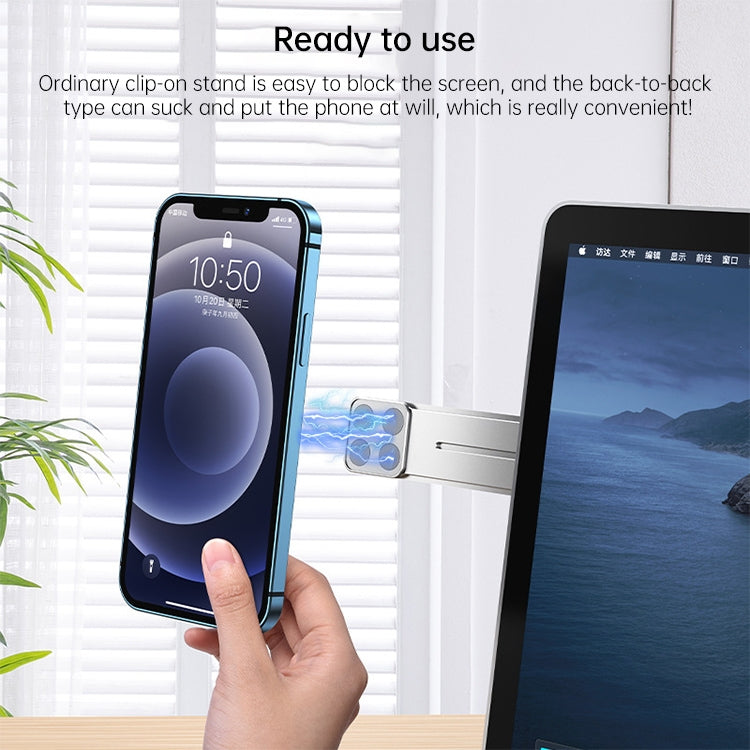 Oatsbasf  Mobile Phone Computer Sync Screen Aluminum Alloy Bracket Computer Expansion Bracket(Gray) - free shipping - PMC TechLife - Order now!