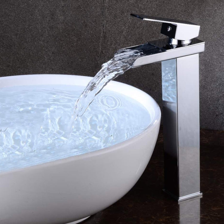 Bathroom Wide Mouth Faucet Square Sink Single Hole Basin Faucet, Specification: HT-81567 Electroplating High Type - Faucets & Accessories by PMC Jewellery | Online Shopping South Africa | PMC Jewellery