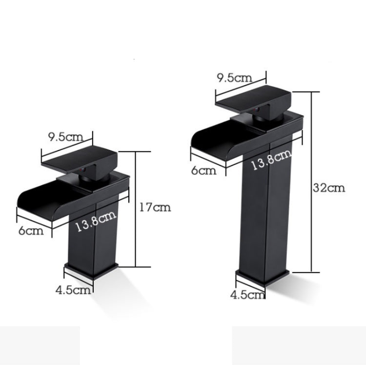 Bathroom Wide Mouth Faucet Square Sink Single Hole Basin Faucet, Specification: HT-81567 Electroplating High Type - Faucets & Accessories by PMC Jewellery | Online Shopping South Africa | PMC Jewellery