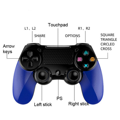 2 PCS Bluetooth Wireless Gamepad Touch Screen With Light Audio Dual Vibration Controller For PS4(Black) - Gamepads by PMC Jewellery | Online Shopping South Africa | PMC Jewellery