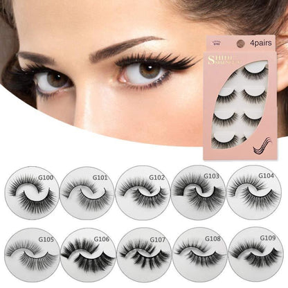 2 PCS 4 Pairs In One Box Handmade Mink False Eyelashes Slender And Long Three-Dimensional Multilayer Eyelashes(G102) - Eyes by PMC Jewellery | Online Shopping South Africa | PMC Jewellery