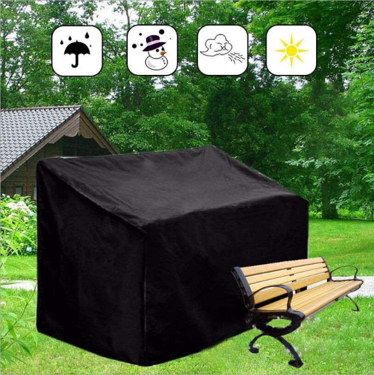 Outdoor Bench Dust Cover Furniture Cover, Size: 2 Seats 134x66x89cm(210D Outer Black Inner Silver) - Dust Covers by PMC TechLife | Online Shopping South Africa | PMC TechLife