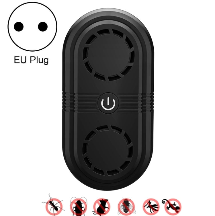 BG307 Ultrasonic Mole Repellent Mosquito Repellent Household Indoor Double Horn Electronic Insect Repellent, Plug Type:  EU Plug 220V(Black) - Repellents by PMC TechLife | Online Shopping South Africa | PMC TechLife