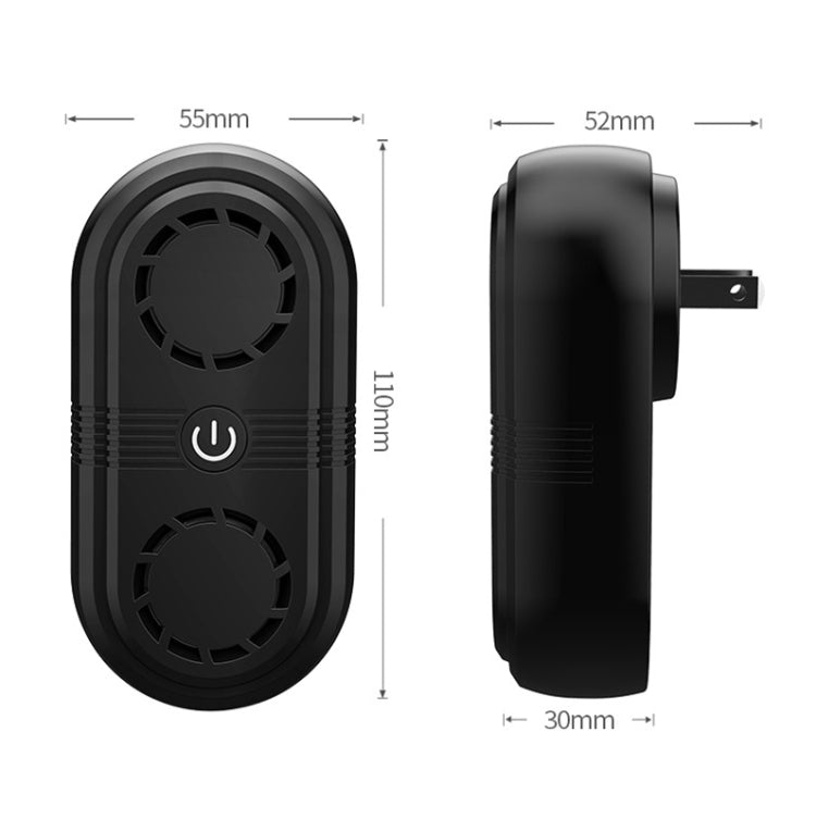 BG307 Ultrasonic Mole Repellent Mosquito Repellent Household Indoor Double Horn Electronic Insect Repellent, Plug Type:  EU Plug 220V(Black) - Repellents by PMC TechLife | Online Shopping South Africa | PMC TechLife