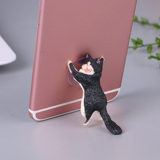 60 PCS Sucker Design Cute Cat Smartphone Holder(Black) - Desktop Holder by PMC Jewellery | Online Shopping South Africa | PMC Jewellery