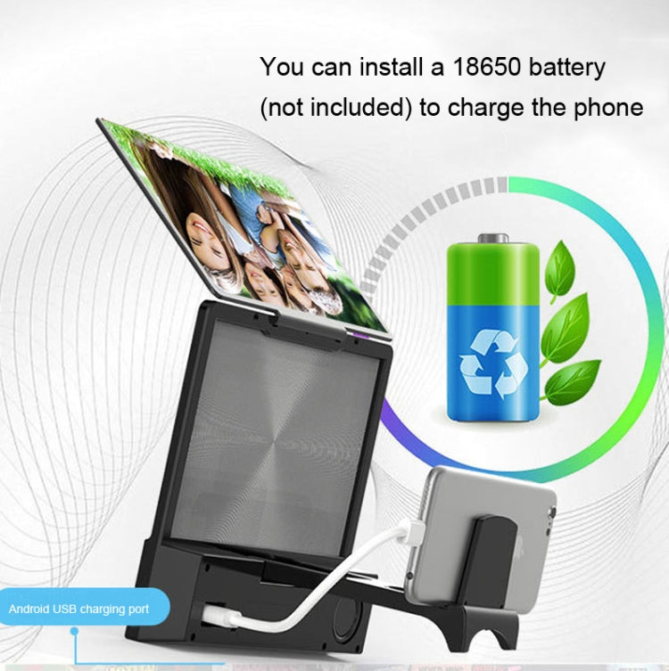 L8 8.5 Inch Mobile Phone Screen Amplifier Bluetooth Subwoofer Speaker Phone Amplifier - Screen Magnifier by PMC TechLife | Online Shopping South Africa | PMC TechLife