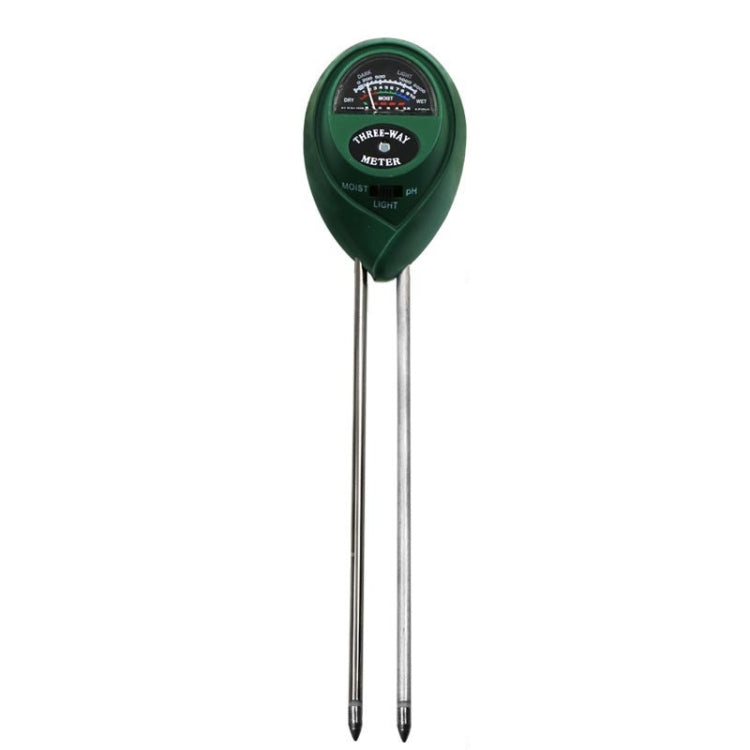 3 In 1 Soil Detector PH Value Light Intensity Test Pen Round Head Soil Dry Moisture Meter - PH & Moisture Meter by PMC Jewellery | Online Shopping South Africa | PMC Jewellery