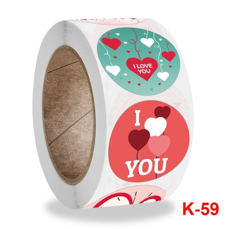 5 PCS Olled Round Valentines Day Heart Gift Decoration Sticker Label(2.5cm / 1inch) - Sticker & Tags by PMC TechLife | Online Shopping South Africa | PMC TechLife