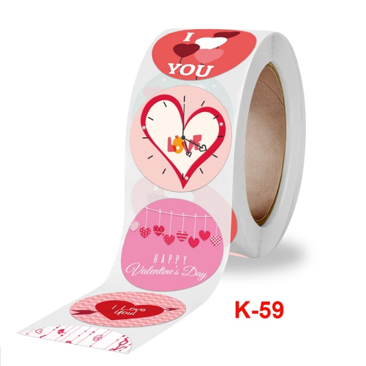 5 PCS Olled Round Valentines Day Heart Gift Decoration Sticker Label(2.5cm / 1inch) - Sticker & Tags by PMC TechLife | Online Shopping South Africa | PMC TechLife
