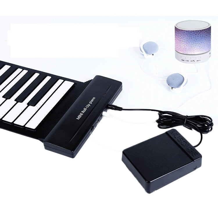 MIDI88 88-Key Hand-Rolled Foldable Piano Professional MIDI Soft Keyboard Simulated Practice Portable Electronic Piano(Black English) - Keyboard Instruments by PMC TechLife | Online Shopping South Africa | PMC TechLife