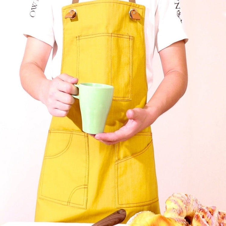 Household Denim Apron Barista Floral Tea Shop Barber Work Clothes, Specification: for Children 47cm(Brick Color) - Aprons & Caps by PMC Jewellery | Online Shopping South Africa | PMC Jewellery