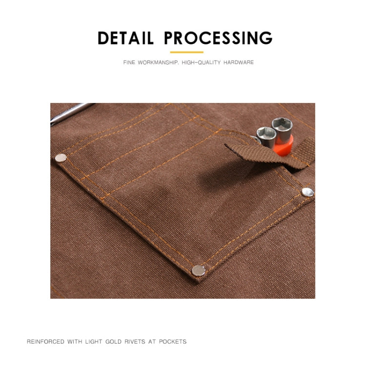 Canvas Apron Barber Roasting Cafe Gardening Woodworking Men And Women Canvas Work Clothes, Specification: For Children 47cm(Gray) - Aprons & Caps by PMC TechLife | Online Shopping South Africa | PMC TechLife