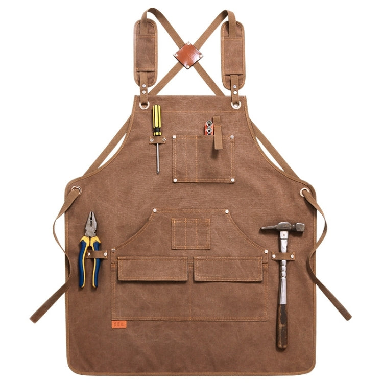 Canvas Apron Barber Roasting Cafe Gardening Woodworking Men And Women Canvas Work Clothes, Specification: For Children 47cm(Yellow) - Aprons & Caps by PMC TechLife | Online Shopping South Africa | PMC TechLife