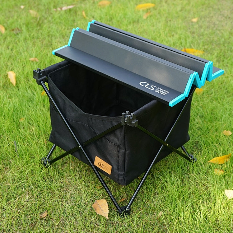 CLS Outdoor Folding Picnic Table Storage Hanging Bag Portable Invisible Pocket Storage Hanging Pocket,Style: Black Table + Small Pocket - Outdoor Folding Tables by PMC Jewellery | Online Shopping South Africa | PMC Jewellery