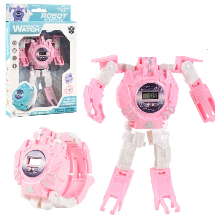 3 PCS Children Electronic Watch Cartoon Deformation Robot Toy Watch(Pink) - free shipping - PMC TechLife - Order now!