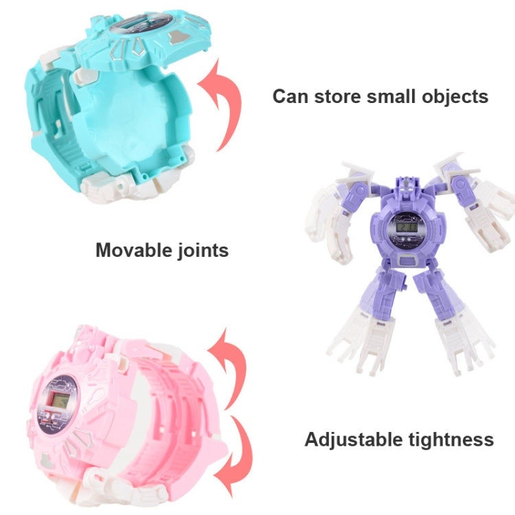 3 PCS Children Electronic Watch Cartoon Deformation Robot Toy Watch(Pink) - free shipping - PMC TechLife - Order now!