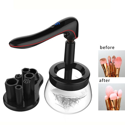 Electric Scrubber Make-Up Brush Cleaning Machine Automatic Dryer USB Rechargeable Make-Up Brush Cleaner(Black) - Tools by PMC Jewellery | Online Shopping South Africa | PMC Jewellery