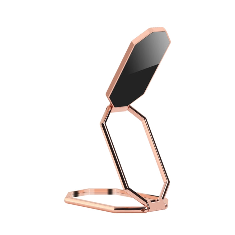 Folding And Sticking Zinc Alloy Mobile Phone Ring Holder Car Magnetic Ring Buckle(Rose Gold) - Ring Holder by PMC TechLife | Online Shopping South Africa | PMC TechLife
