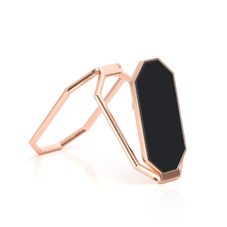 Folding And Sticking Zinc Alloy Mobile Phone Ring Holder Car Magnetic Ring Buckle(Rose Gold) - Ring Holder by PMC TechLife | Online Shopping South Africa | PMC TechLife