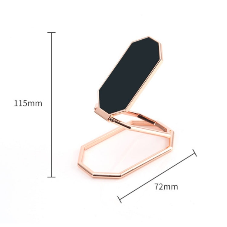 Folding And Sticking Zinc Alloy Mobile Phone Ring Holder Car Magnetic Ring Buckle(Rose Gold) - Ring Holder by PMC TechLife | Online Shopping South Africa | PMC TechLife