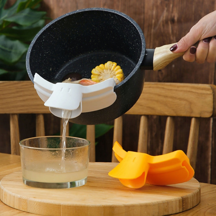 5 PCS Spill-Proof Kitchenware Pots And Pans Edge Deflector Duckbill Liquid Deflector Spout Pouring Device(Gray) - free shipping - PMC TechLife - Order now!