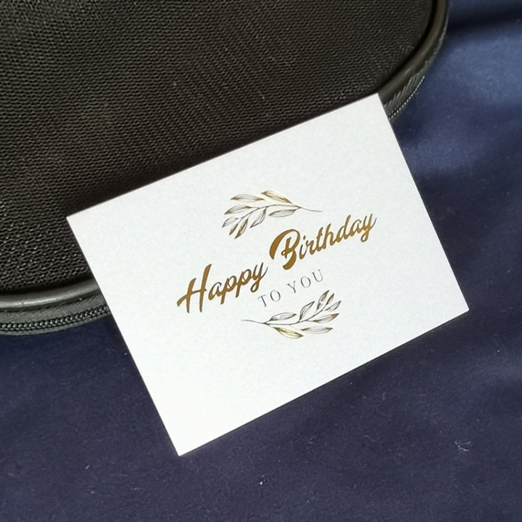 100 PCS Wedding Blessing Card Thank You Message Gift Decoration Card Bronzing Flower Greeting Card Happy Birthday ���White��� - free shipping - PMC TechLife - Order now!