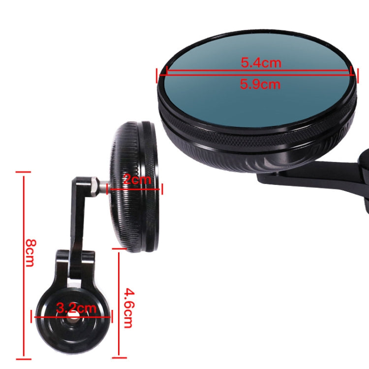 Motorcycle Modified Rearview Mirror CNC Handle Mirror Accessories(Black) - Side Mirrors by PMC Jewellery | Online Shopping South Africa | PMC Jewellery