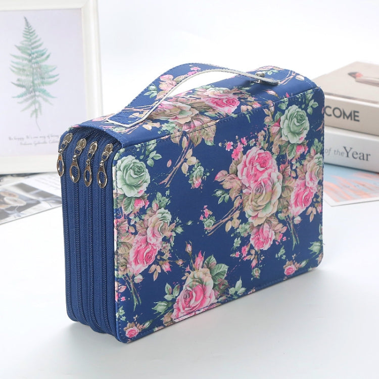 252 Holes Art Sketching Brush Colorful Lead Storage Large Capacity Portable Pencil Case(Blue) - File Folder by PMC TechLife | Online Shopping South Africa | PMC TechLife