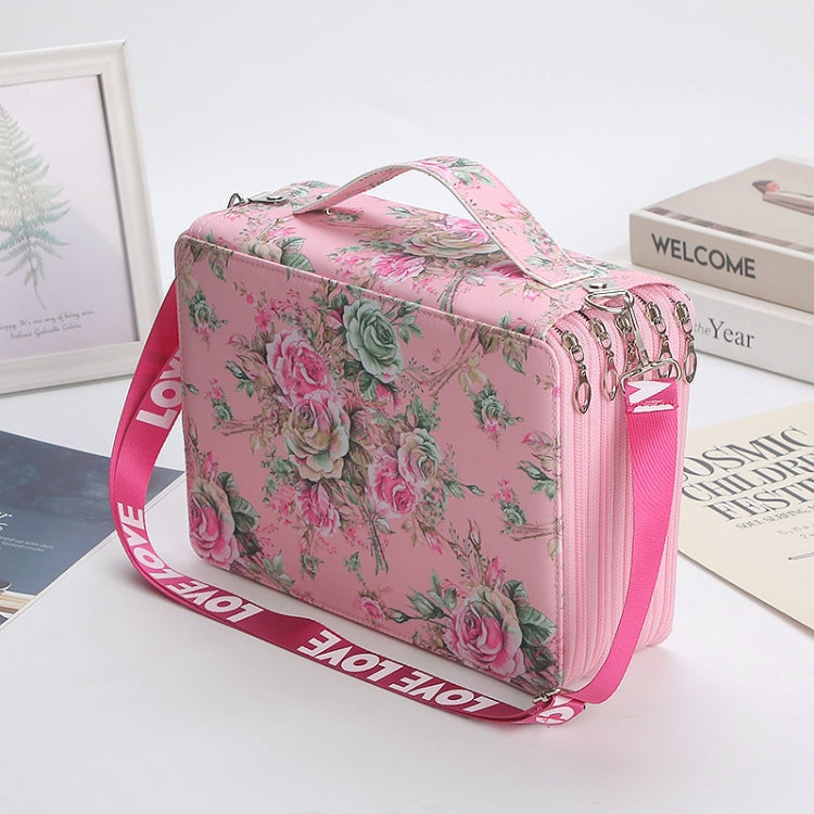 252 Holes Art Sketching Brush Colorful Lead Storage Large Capacity Portable Pencil Case(Pink) - File Folder by PMC TechLife | Online Shopping South Africa | PMC TechLife