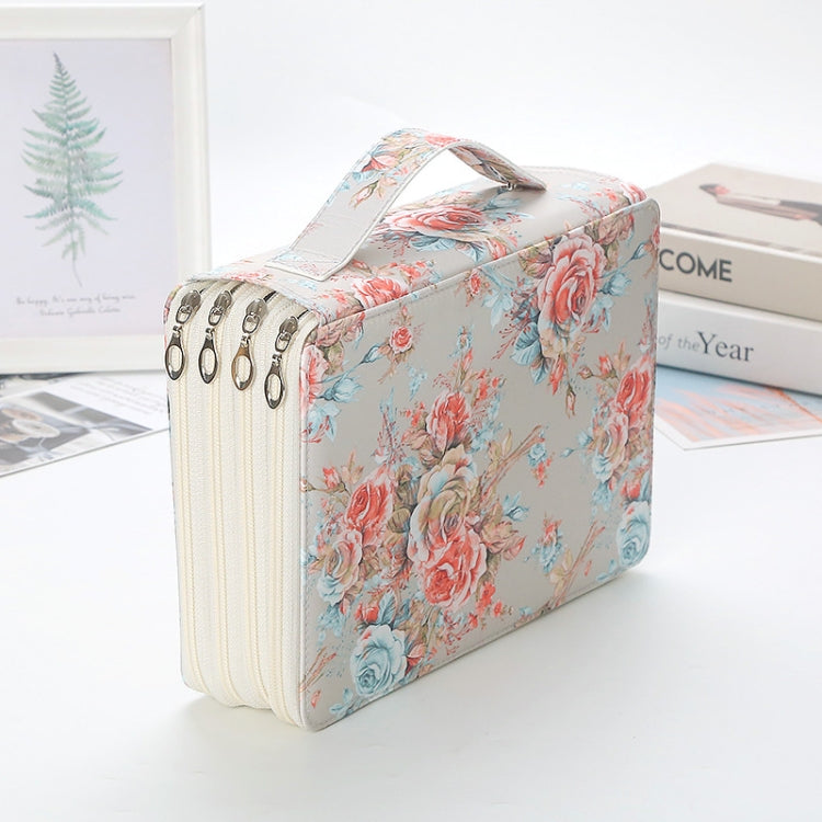 252 Holes Art Sketching Brush Colorful Lead Storage Large Capacity Portable Pencil Case(Beige) - File Folder by PMC TechLife | Online Shopping South Africa | PMC TechLife
