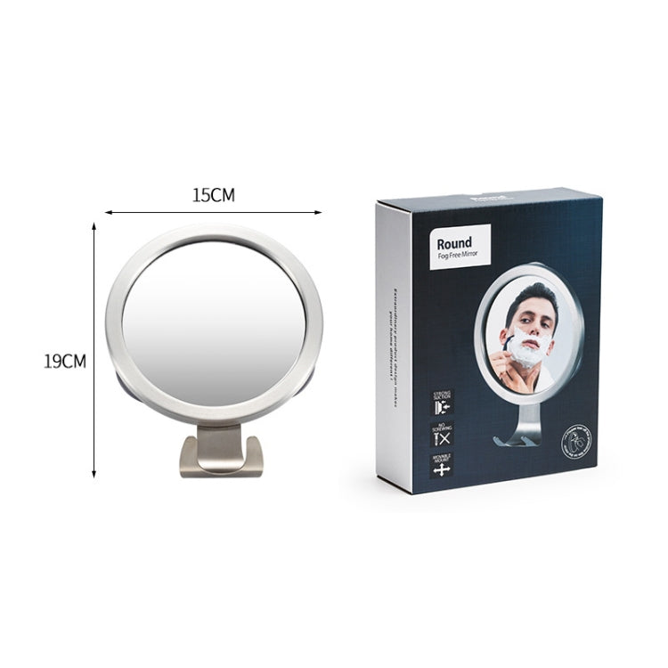 Bathroom Suction Cup Anti-Fog Mirror Aluminum Alloy With Hook Round Mirror - Mirror by PMC Jewellery | Online Shopping South Africa | PMC Jewellery