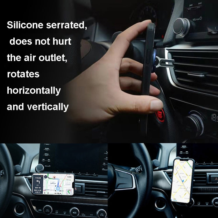 3 PCS Creative Car Phone Holder Car Multi-Function Air Outlet Navigation Ring Bracket(Silver) - Ring Holder by PMC TechLife | Online Shopping South Africa | PMC TechLife