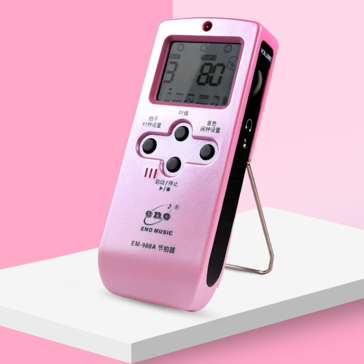 ENO EM-988A Electronic Vocal Rechargeable Metronome For Piano/Guitar/Drum/Guzheng/Violin(Pink) - Stringed Instruments by PMC TechLife | Online Shopping South Africa | PMC TechLife