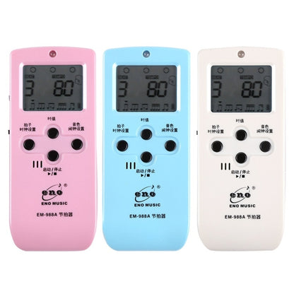 ENO EM-988A Electronic Vocal Rechargeable Metronome For Piano/Guitar/Drum/Guzheng/Violin(White) - Stringed Instruments by PMC Jewellery | Online Shopping South Africa | PMC Jewellery