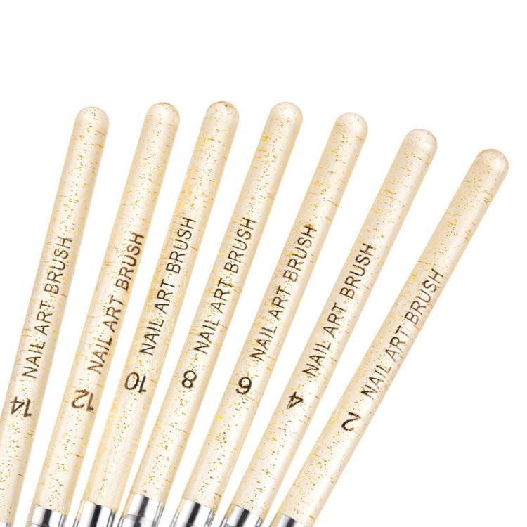 2 Sets 7 In 1 Phototherapy Pen Round Head Line Pen Transparent Rod Painted Pen Drawing Pen Nail Art Brush Tool(Silver Power) - free shipping - PMC TechLife - Order now!