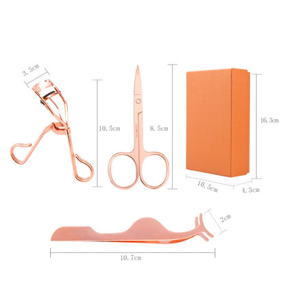 2 PCS 4 In1 False Eyelash Assistant Eyebrow Clipper Beauty Tool(Rose Gold) - Eyes by PMC Jewellery | Online Shopping South Africa | PMC Jewellery