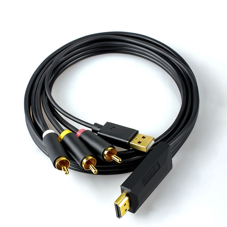 5m JingHua HDMI-3RCA HDMI To 3RCA Conversion Cable Set-Top TV Projector AV Lotus Converter Cable - free shipping - PMC TechLife - Order now!